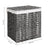 Laundry Hamper - Handwoven Rattan-Style - Grey - Lid & Removable Liner Bag