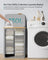 Laundry Basket - Oxford Fabric - Dove Grey - 2-Section with Lid and Removable Mesh Liner