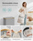 Laundry Basket - Oxford Fabric - Dove Grey - 2-Section with Lid and Removable Mesh Liner