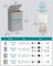 Laundry Basket - Oxford Fabric - Dove Grey - 2-Section with Lid and Removable Mesh Liner