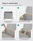 Laundry Basket - Oxford Fabric - Dove Grey - 2-Section with Lid and Removable Mesh Liner
