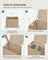 Laundry Basket - Oxford Fabric - Camel Brown - 2-Section with Lid and Removable Mesh Liner