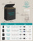 Laundry Basket - Oxford Fabric - Ink Black - 3-Section with Lid and Removable Mesh Liner