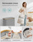Laundry Hamper - Oxford Fabric - Dove Grey - 3-Section with Lid and Removable Mesh Liner