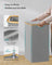Laundry Hamper - Oxford Fabric - Dove Grey - 3-Section with Lid and Removable Mesh Liner
