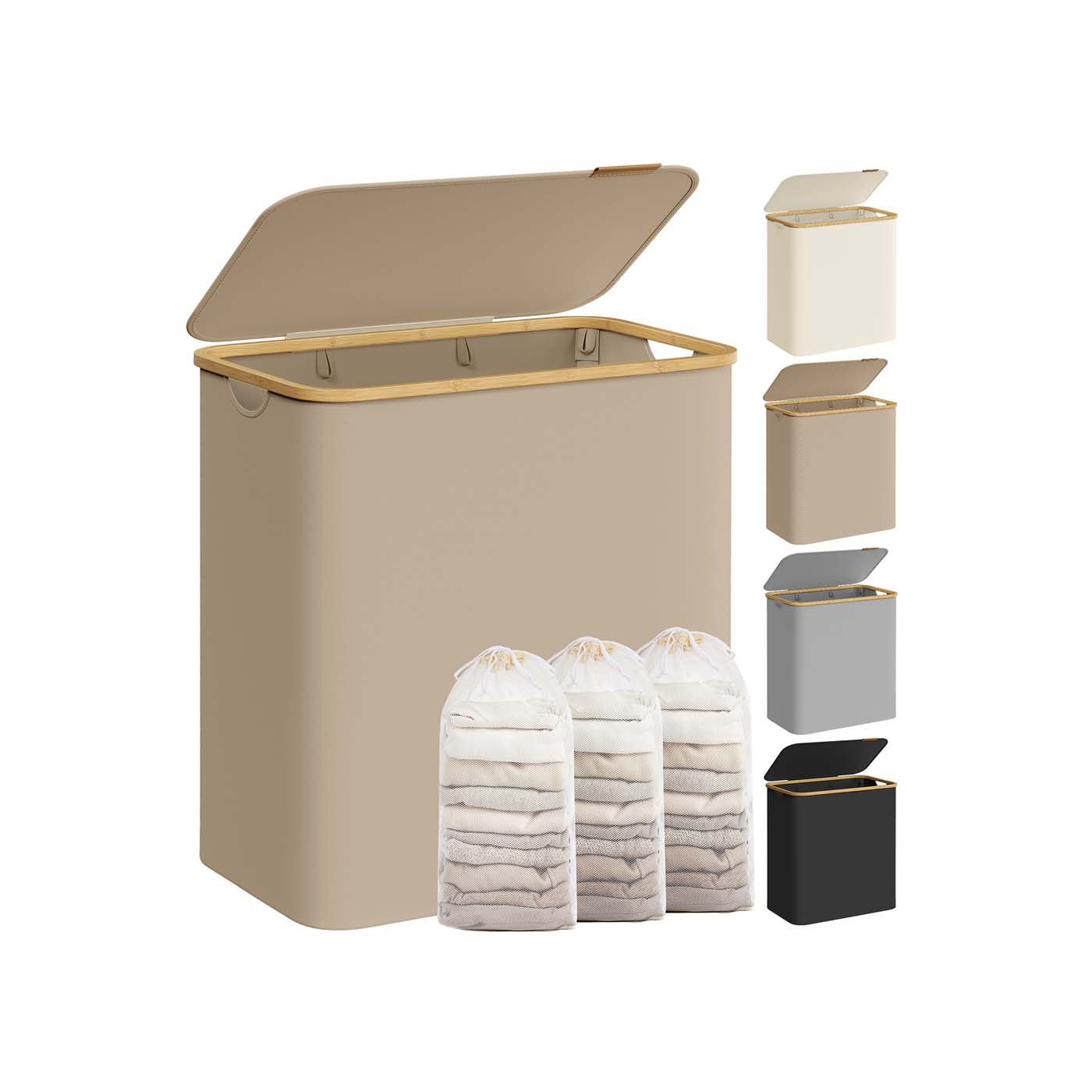 Laundry Basket - Oxford Fabric - Camel Brown - 52.8 Gallons