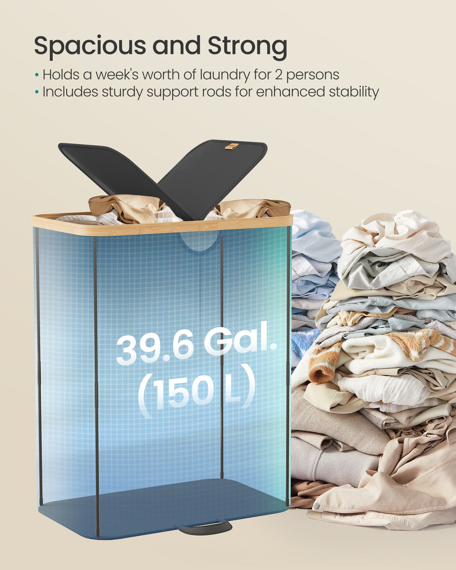 Recycling Bin - With Multiple Compartments - 52 x 38.5 x 75 cm