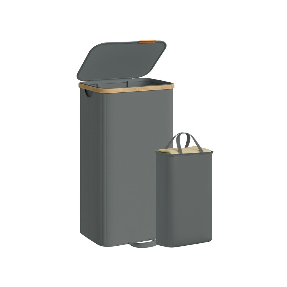 Laundry Hamper - 100L - Bamboo Frame - Removable Liner