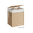 Laundry Basket - Fabric - Natural Beige - Dual Compartment with Lid and Wheels