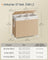 Laundry Basket - Fabric - Natural Beige - 3 Compartments with Lid and Removable Liner
