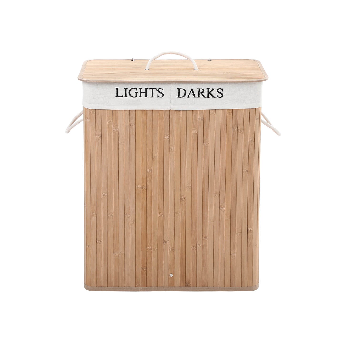 Bamboo Laundry Basket - Natural Bamboo and Cotton Bag - Natural Grain