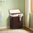 Bamboo Laundry Basket - Brown - Divided with Removable Liner and Handles