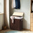 Bamboo Laundry Basket - Brown - Divided with Removable Liner and Handles