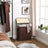 Laundry Basket - Bamboo - Brown - 100L Capacity with Divided Sections and Clip Lid