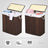 Laundry Basket - Bamboo - Brown - 100L Capacity with Divided Sections and Clip Lid