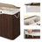 Laundry Basket - Bamboo - Brown - 100L Capacity with Divided Sections and Clip Lid