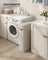 Laundry Basket - Polyester Fabric and Plastic - Cappuccino Beige