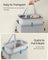 Laundry Basket - Fabric - Dove Grey - 100L Capacity with Lid and Removable Liner