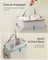Laundry Basket - Fabric - Dove Grey - 100 L Capacity with Lid and Handles