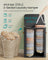 Laundry Basket - Polyester - Ink Black - Dual Compartment with Removable Liners and Lid