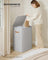 Laundry Basket - Polyester - Ink Black - Dual Compartment with Removable Liners and Lid