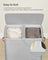 Laundry Basket - Polyester - Ink Black - Dual Compartment with Removable Liners and Lid
