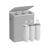 Laundry Basket Triple Compartment Laundry Hamper - Polyester Fabric and Plastic - Dove Grey