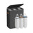 Laundry Basket Triple Compartment Laundry Hamper - Polyester Fabric and Plastic - Ink Black