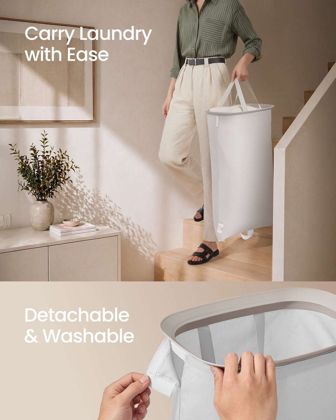 Recycling Bin - With Multiple Compartments - Beige