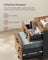 Rolling Filing Cabinet - Wood - Rustic Brown - Lockable with 2 Drawers and Adjustable Hanging Rails