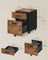 Rolling Filing Cabinet - Wood - Rustic Brown - Lockable with 2 Drawers and Adjustable Hanging Rails