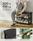 Coat Rack and Shoe Bench Set - Bamboo - Ink Black - Multifunctional with 5 Hooks and 3-Tier Storage