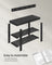 Coat Rack and Shoe Bench Set - Bamboo - Ink Black - Multifunctional with 5 Hooks and 3-Tier Storage