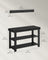 Coat Rack and Shoe Bench Set - Bamboo - Ink Black - Multifunctional with 5 Hooks and 3-Tier Storage