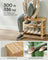 Coat Rack and Shoe Bench Set - Bamboo - Natural Beige - Multifunctional with 5 Double Hooks and 3-Tier Shoe Rack