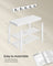 Coat Rack and Shoe Bench Set - Bamboo - Cloud White - Multifunctional with 5 Double Hooks and 3-Tier Storage