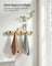 Wall-Mounted Coat Rack - Metal - Natural Beige - 5 Double Hooks and Shelf