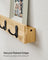Wall-Mounted Coat Rack - Metal - Natural Beige - 5 Double Hooks and Shelf