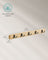 Wall-Mounted Coat Rack - Metal - Natural Beige - 5 Double Hooks and Shelf