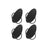 Set of Egg Shaped Wall Hooks - Holds up to 5 kg - Metal - Ink Black
