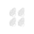 Set of Egg-Shaped Wall Hooks - Holds up to 5 kg - Metal - Pearl White