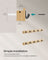 Wall-Mounted Coat Rack Set - Natural Wood - Beige - 5 Double Hooks with Shelf
