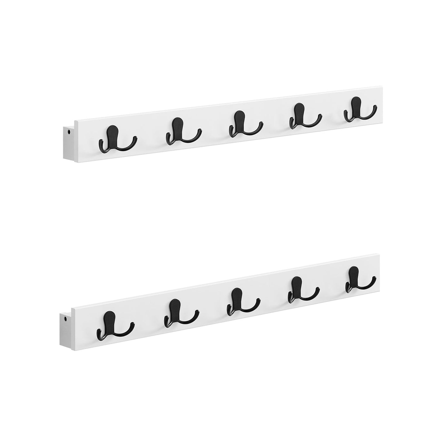 Set of 2 Wall-Mounted Coat Racks - Metal - Cloud White
