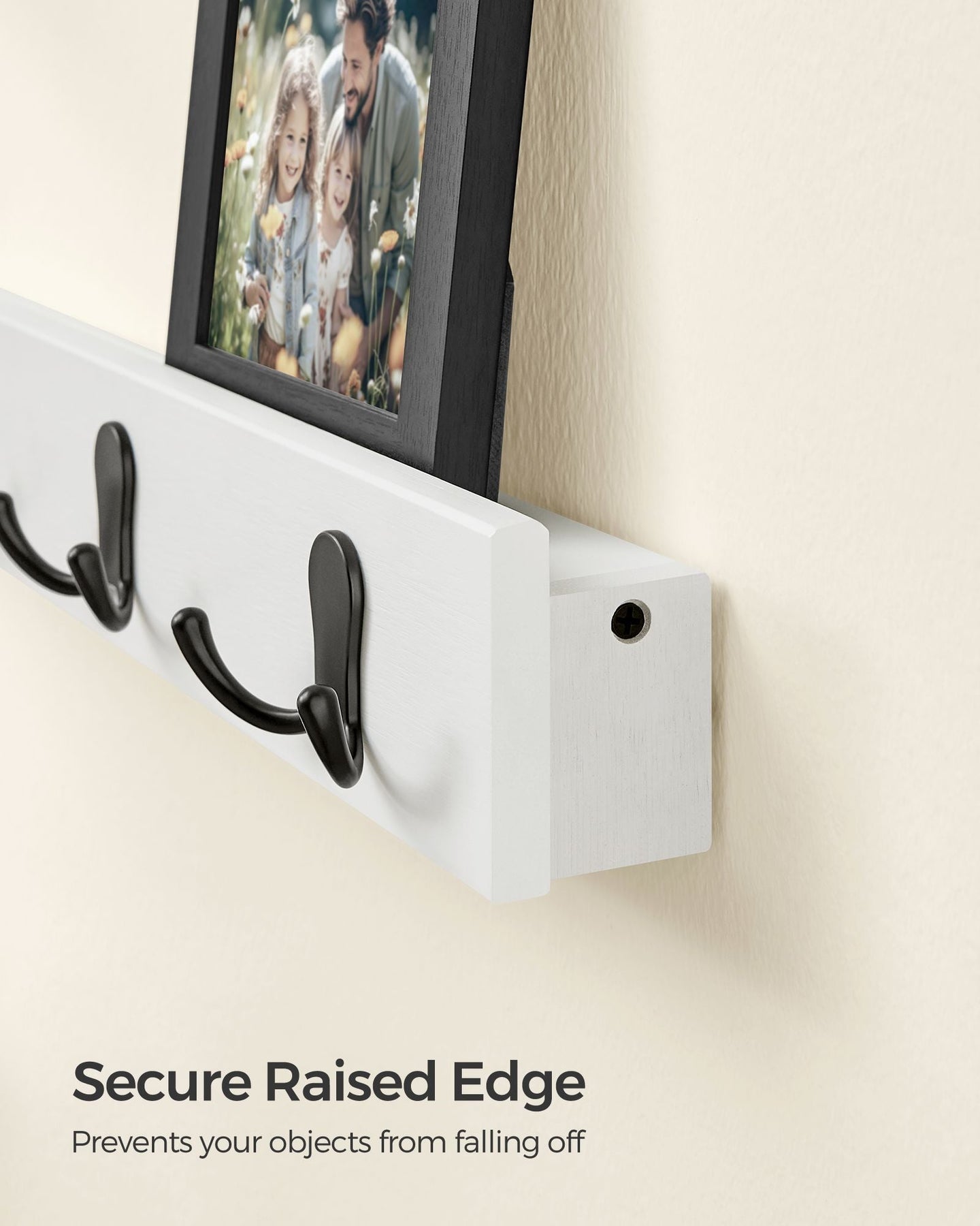 Set of 2 Wall-Mounted Coat Racks - Metal - Cloud White