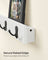 Set of 2 Wall-Mounted Coat Racks - Metal - Cloud White
