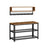 Coat Rack and Shoe Bench Set - Wood - Rustic Brown - Multifunctional Hallway Furniture with 2-Tier Shoe Rack and Dot Coat Hooks
