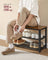 Coat Rack and Shoe Bench Set - Wood - Rustic Brown - Multifunctional Hallway Furniture with 2-Tier Shoe Rack and Dot Coat Hooks