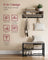 Coat Rack and Shoe Bench Set - Wood - Heather Greige - Multifunctional Hall Tree with Dot Coat Hooks and 2-Tier Shoe Rack
