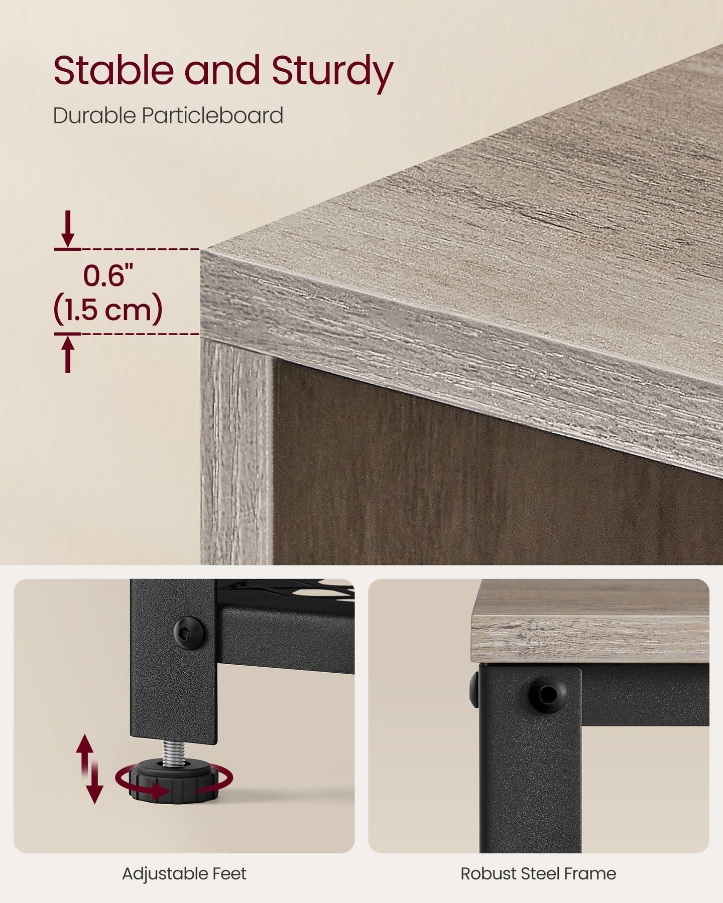Coat Rack and Shoe Bench Set - Wood - Heather Greige - Multifunctional Hall Tree with Dot Coat Hooks and 2-Tier Shoe Rack