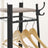 Coat Stand - Steel - Greige and Black - 3 Shelves with Hooks for Scarves